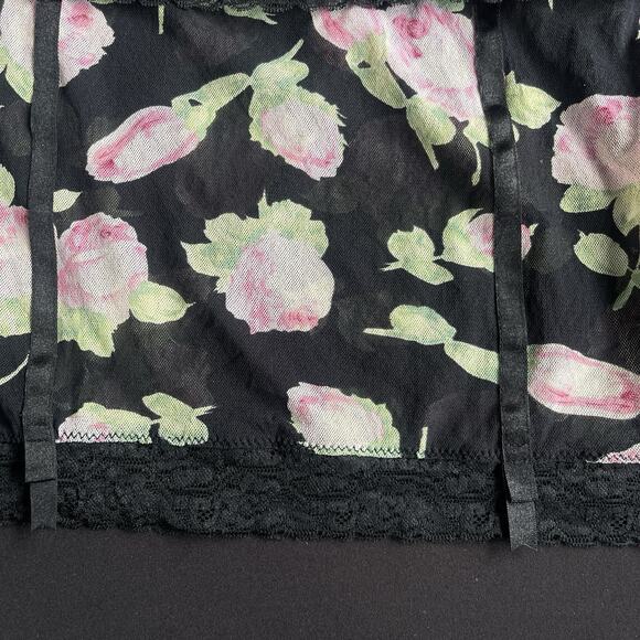 The Limited Womens Tank Top Medium Floral Mesh Lightweight Y2K Lace Trim - Picture 3 of 11